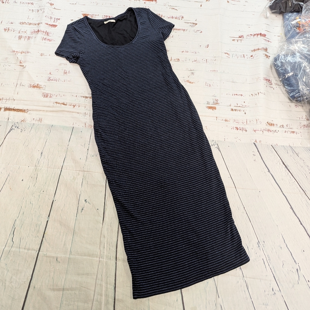 Marine Layer Lined Scoup Neck Midi Dress